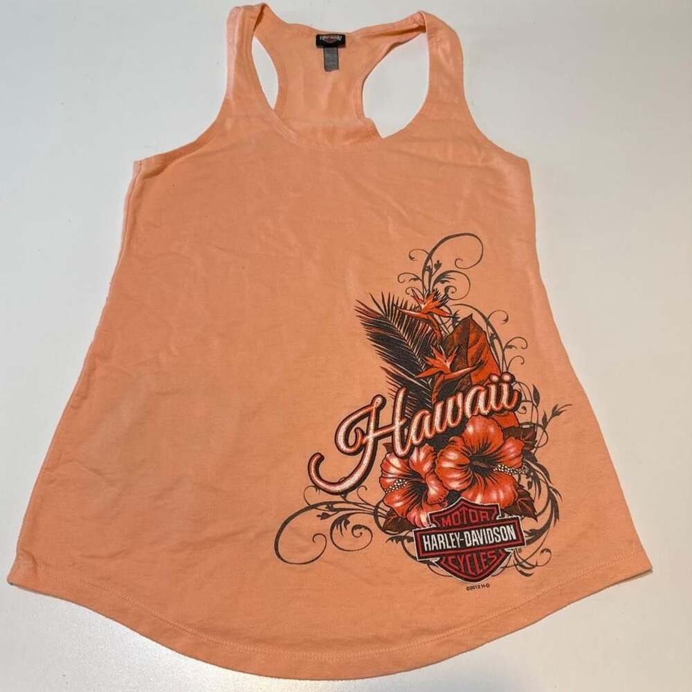 Harley-Davidson Hawaii Honolulu Hibiscus Racerback Tank Top Medium